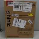 Shinic Electric Fireplace Heaters for Indoor Use,1500W Space Heater with Crackling Sound & 3D Realistic Flame, Safety Protection, Mini Portable Fireplace Heater for Home Christmas Decoration, Walnut (11.8" x 5.9" 14.6")