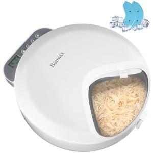 Automatic Wet Food Cat Feeder, Auto Refrigerated Wet Foods Feeder for Cats Dogs 4 Meal Timed Fresh Foods Dispenser with 2 Ice Packs Small Pet Feeders for Kitty Puppy Automatic Cat Dog Food Bowl