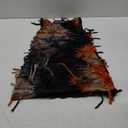 Women's Fringed Tie Dye Bodycon Tank Dresses Sleeveless Crew Neck Slim Fit Pencil Mini Dress (Large, Black)