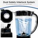 Blender, 700W Countertop Blenders for Kitchen, 50oz BPA-Free Jar, 3-Speed Blender for Smoothies, Shakes, Ice Crushing & Frozen Fruit