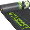 iropro 4ftx300ft Weed Barrier Landscape 3.2oz Fabric Heavy Duty, Woven Weed Control Cloth, Woven Geotextile Fabric for Underlayment, Gardening Ground, Commercial Driveway Weed Block Cover Mat