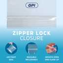GPI - 1000 Count, 2" x 3" Clear Plastic Resealable Zip Bags, Bulk 2 Mil, Strong & Durable Poly Baggies with Resealable Zip Top Lock for Travel, Storage, Packaging & Shipping