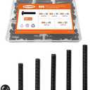 NIULUNBAO M6 x 30mm 35mm 40mm 45mm 50mm Button Head Socket Cap Screws Bolts 10.9 Grade Alloy Steel Metric Machine, Black Oxide Finish, Allen Hex Drive, Fully Threaded, Assortment Kit 36PCS