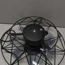 Outdoor Ceiling Fan with Light for Patios, Waterproof Gazebo Fans Outdoor Hanging 6 Speeds Plug in Caged Ceiling Fan with Remote Control, 3 Color Temperature for Porch Pergola (Black)