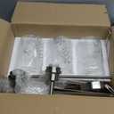 foucasal Brushed Nickel Chandeliers for Dining Room Farmhouse Chandelier Fixture with Clear Glass Shades 3 Light Kitchen Island Lighting Pendant Light Fixture for Dining Room Living Room Bedroom