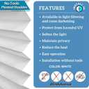 BlindsAvenue Cordless Pleated Window Shades, Easy Install, No Drill No Tools, White, Light Filtering Blinds, Size 30" W x 64" H