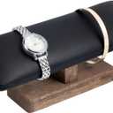 NBEADS Wood Watch Display Stand, 7.8x2.36x3.35inch T-Bar Bracelet Display Stands with Wooden Base Rectangle Bracelet Organizer Holder Watch Display Tower for Home Retail Display, Black