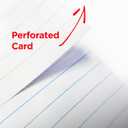 2 x KAISA Index Cards 3x5 Flash Cards, Perforated Smart Card, 150pcs Ruled Colored Notecards and 30pcs White Graph Cards Thick Index Card Notebook with Punching Hole for Studying School Suplplies