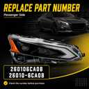 Right Headlight Assembly Compatible with Altima SV/S/SR 2023-2025