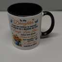 Daughter Gifts from Mom, Dad on Birthday, Presents For Daughters Cup with Spoon, To My Daughter Coffee Mug, Sunflower Gifts for Women Keepsake, 11oz White Pink Ceramic Coffee Tea Mug Cup