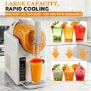 5 in 1 Slushie Machine for Home, No Ice Needed Frozen Drink Maker with Anti-Slip Mat, 61oz Slushy Machine Self-Cleaning and LED Display for Margaritas, Frappes, Smoothies and Shakes (White)