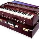 LATEST ORIGINAL BINA 17DX PRO-GRADE INDIAN PORTABLE 9-STOPPER TEAK HARMONIUM w COUPLER + BAG