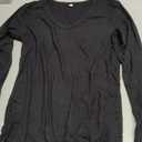 Womens V Neck Long Sleeve Tops Undershirt Stretchy Shirt Fitted Lightweight Moisture Wicking, Size M