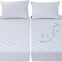 Waterproof Quilted Split California King Mattress Protector Pad for Adjustable Bed 2 Cali Twin XL 36x84 Soft Noiseless Fitted Mattress Cover Padded Topper with Enhanced Elastic Pocket White