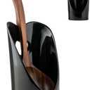 Gomakren Upright Spoon Rest, Standing Spoon Rest for Stove Top, 6 Inch Ladle Holder for Kitchen Counter, Valentines Heart Shaped Heat-Resistant Spatula Holder Cooking Utensil Stand, Black