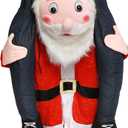 CRSURE Santa Claus Costume,Christmas Costumes for Women/Men,Ride on Santas Shoulders Costume