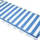 Outdoor Bench Cushion 48x18x3 Inch with Ties, Thick Waterproof Porch Swing Cushions for Patio Furniture Chair Pad, Seat Sofa Garden Replacement Cushion Sponge Filling (Blue&white Stripes, 48x18)