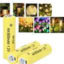 12 Packs 1.2V AA Ni-Cd 900mAh Rechargable Batteries for Solar String Lights, Garden Yard Lawn Landscape Lighting
