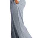 SOFIA'S CHOICE Women's High Waist Drawstring Sweatpants with Pockets Loose Straight Leg Lounge Pant Grey Medium (Gray, M)