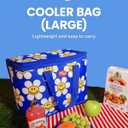 wiggle wiggle Insulated Lunch Box, Reusable Cooler Tote Bag with Thermal Insulation, Waterproof Interior Non-Slip Handles for Work, Picnic & Travel Smile We Love(L)