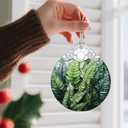 4 x Plant Ornament, Stained Glass Christmas Decorations, Christmas Ornaments for Tree, Holiday Ornament, Gifts for Plant Lovers, Holiday Party Gifts, Gift Ideas & Xmas Gift