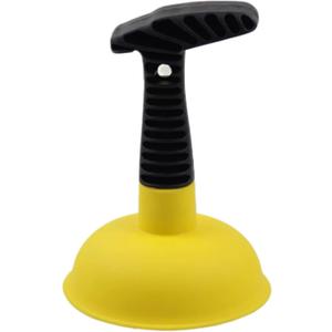 Mini Sink & Drain Plunger with Short Handle - Heavy-Duty Rubber Cup & Ergonomic Grip for Powerful Suction, Unclog Slow Drains in Sinks, Tubs, Showers, Bathrooms, Kitchens, Compact, Space-Saving Design
