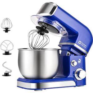 Kitchen in the box Stand Mixer,3.2Qt Mini Electric Food Mixer,6 Speeds Portable Lightweight Kitchen Mixer for Daily Use with Egg Whisk,Dough Hook,Flat Beater (Reflex Blue)