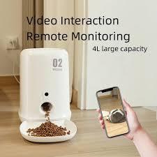 Automatic Cat Feeder, Smart Auto Pet Feeder with Stainless Steel Bowl, Timed Cat Food Dispenser with Portion Control