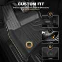 AOMSAZTO Floor Mats for Ford Ranger SuperCrew Cab 2019-2023, 1st & 2nd Row All Weather Protection Car Floor Liners Waterproof Anti Skid Mats