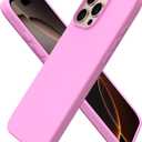 ORNARTO Compatible with iPhone 16 Pro Max Case 6.9", Slim Liquid Silicone 3 Layers Soft Gel Rubber Shockproof Protective Cover with Anti-Scratch Microfiber Lining-Cherry Blossom