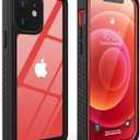 Diverbox for iPhone 12 Waterproof Case, Waterproof Shockproof Dustproof IP68 Full-Body Hard Case Built-in Screen Protector Underwater Outdoor Waterproof Cover for iPhone 12,6.1 in (Red)