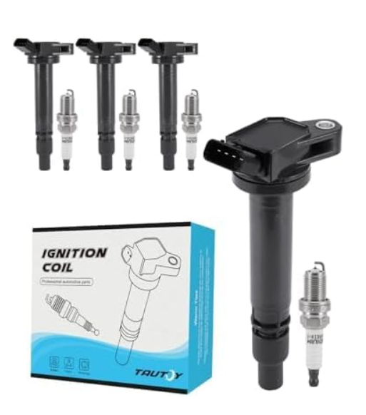 TAUTOY Set of 4 UF725 Ignition Coil Pack & Iridium Spark Plugs (1.2L Only) 20132015 For Chevrolet Spark,Replace # C1846 5C1903 96983945 25190788 19350923 9023781