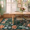 Lahome Floral 8x10 Area Rugs for Living Room, Soft Washable Bedroom Rug