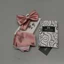 Adam Young Mens Viscose Vest With Bowtie Jacquard Solid Plain Striped Waistcoat Jacket Cufflinks Wedding Business