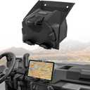 Electronic Tablet Phone Mount Holder Compatible with Polaris Ranger XP 1000 / Crew XP 1000 Diesel 2018-2025 GPS Device Mount with Storage Box UTV Accessories