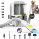 PAWSPIK Professional Dog Grooming Vacuum Kit, Dogs & Cats, Direct Handheld Control, 7 Grooming Tools, Deshedding and Dematting for Grooming, Large 2.2L Dust Bin, UL, HEPA Filter