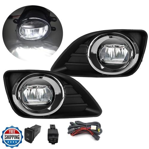 Nioboee Fog Lights Compatible With 2010 2011 Camry Front Bumper Lights w/H11 12V 55W Bulbs Clear Lens Left Driver and Right Passenger Side Fog Lamps
