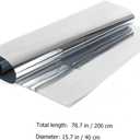 3 Pack Window Privacy Film One Way Silver Mirror Window Tint Static Cling Heat Control Sun Blocking for Homeowners Renters Home Office Glass Doors