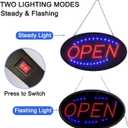 KEBE LED Open Signs for Business, Ultra Bright High Visibility Advertisement Board Electric Display Sign for Bar Hotel Shop Window Glass Door, 19"x10"