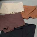 CUTE BYTE Womens Seamless Boy Shorts Underwear Soft Stretch No Show Boxer Shorts Briefs Panties for Ladies 4 Packs (Beige, S)