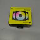 CORSAIR RS120 ARGB 120mm PWM Fans  Daisy-Chain Connection  Low-Noise  Magnetic Dome Bearing  Triple Pack  Black (3 x 120mm)