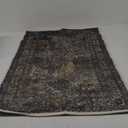 Keen Home Design 2x3 Rug - Machine Washable Entry Rug with Non-Slip Backing, Ideal for Enteryway, Kitchen, Bathroom, Laundry Room - Vintage, Easy Clean, Durable, Low Pile Rug - (2' x 3') (Anthracite Grey / Copper Tone)