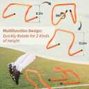 GHB Agility Ladder,Football Training Equipment Set,4 Agility Hurdles, 20 feet 12 Rungs Speed Ladder,12 Disc Cones,Resistance Parachute, Jump Rope, 5 Resistance Bands