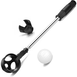 prowithlin Golf Ball Retriever, Stainless Telescopic Extendable Golf Balls Retrievers for Water w/Golf Ball Pick Up Retriever Grabber Claw Sucker Tool, Golf Gift for Men (9ft)