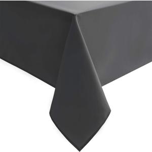 Hiasan Grey Rectangle Tablecloth - Waterproof Wrinkle Resistant Washable Fabric Table Cloth for Dining Room Kitchen and Outdoor Use, 60 x 84 Inch