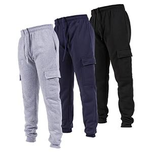 Ultra Performance 3 Pack Mens Sweatpants, Fleece Cargo Joggers for Men with Pockets M