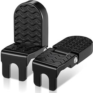 2Pcs, Aluminum Alloy Foot Pegs for E-Bike & Mountain Bike, 4.3 x 1.8 Inch Non-Slip Passenger Peg for Road Bike & BMX Accessories, Folding Rear Pedals, Durable, Space-Saving