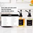 Molimoli Coffee Syrup Dispenser - Glass Bottle w. Pump, 11.8 oz 350 ml, Set of 2, Black Upgraded Pump