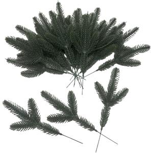 24 Pieces Faux Pine Branches,Artificial Pine Branches Christmas Decorations Indoor,Greenery Wreath Making Supplies,Farmhouse Christmas Decor