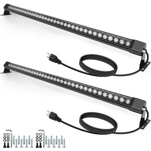 HNRLOY Wall Washer Light,72W 4FT 5000K Daylight White Outdoor Led Wall Washer Light Bars,IP67 Waterproof 120V Plug in LED Light Bar for Garden,Backyard,Building,Courtyard Landscape Lighting(2 Pack)